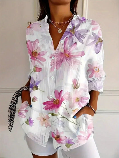 Sadie | Fargerik Mønster Bluse