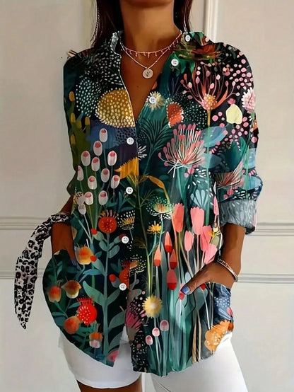 Sadie | Fargerik Mønster Bluse