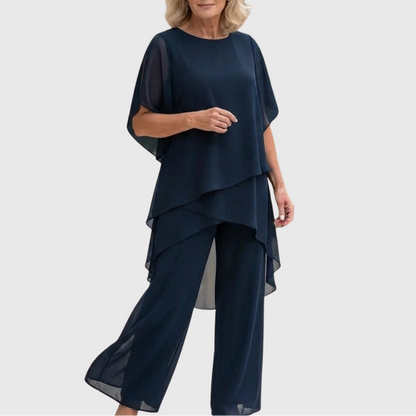 Linda | Dress med draperte palazzo-bukser