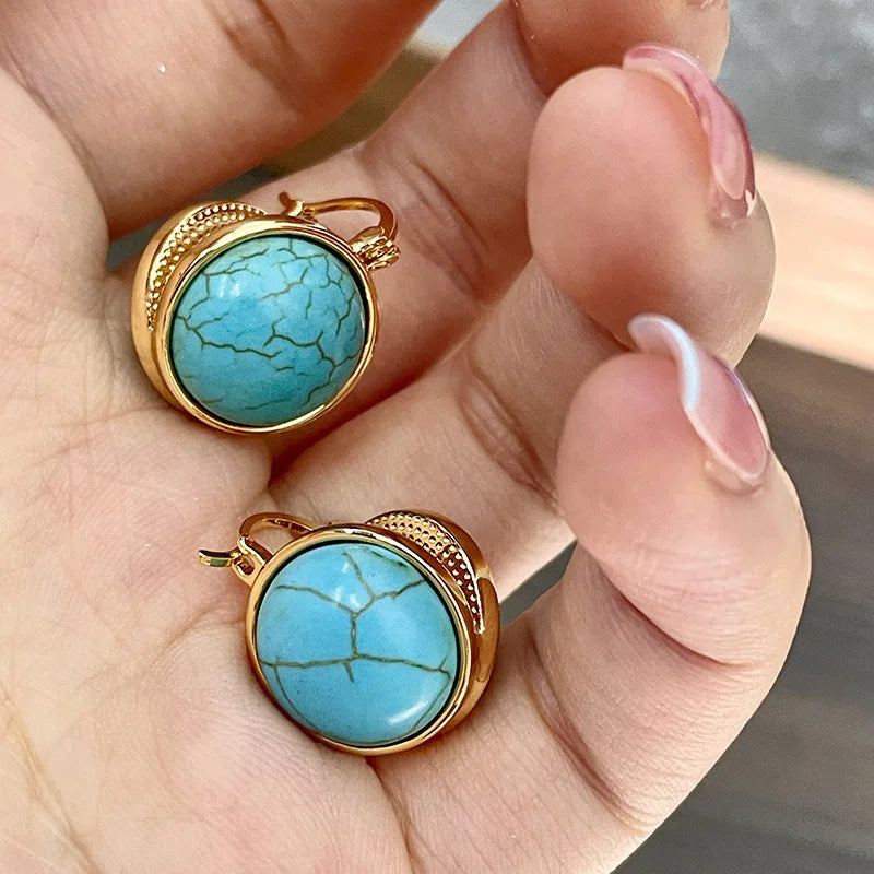 Elegant Vintage Geometrisk Stud Øredobber