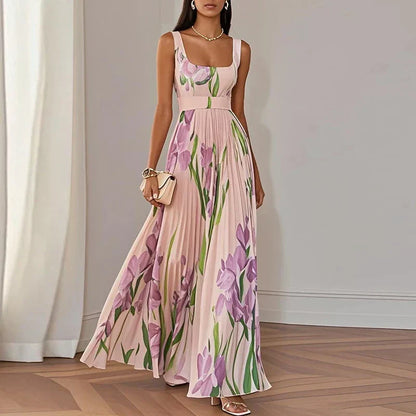 Oriah | Blomstrete A-Linje Maxi Kjole