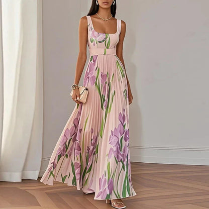 Oriah™ | Blomstrete A-Linje Maxi Kjole