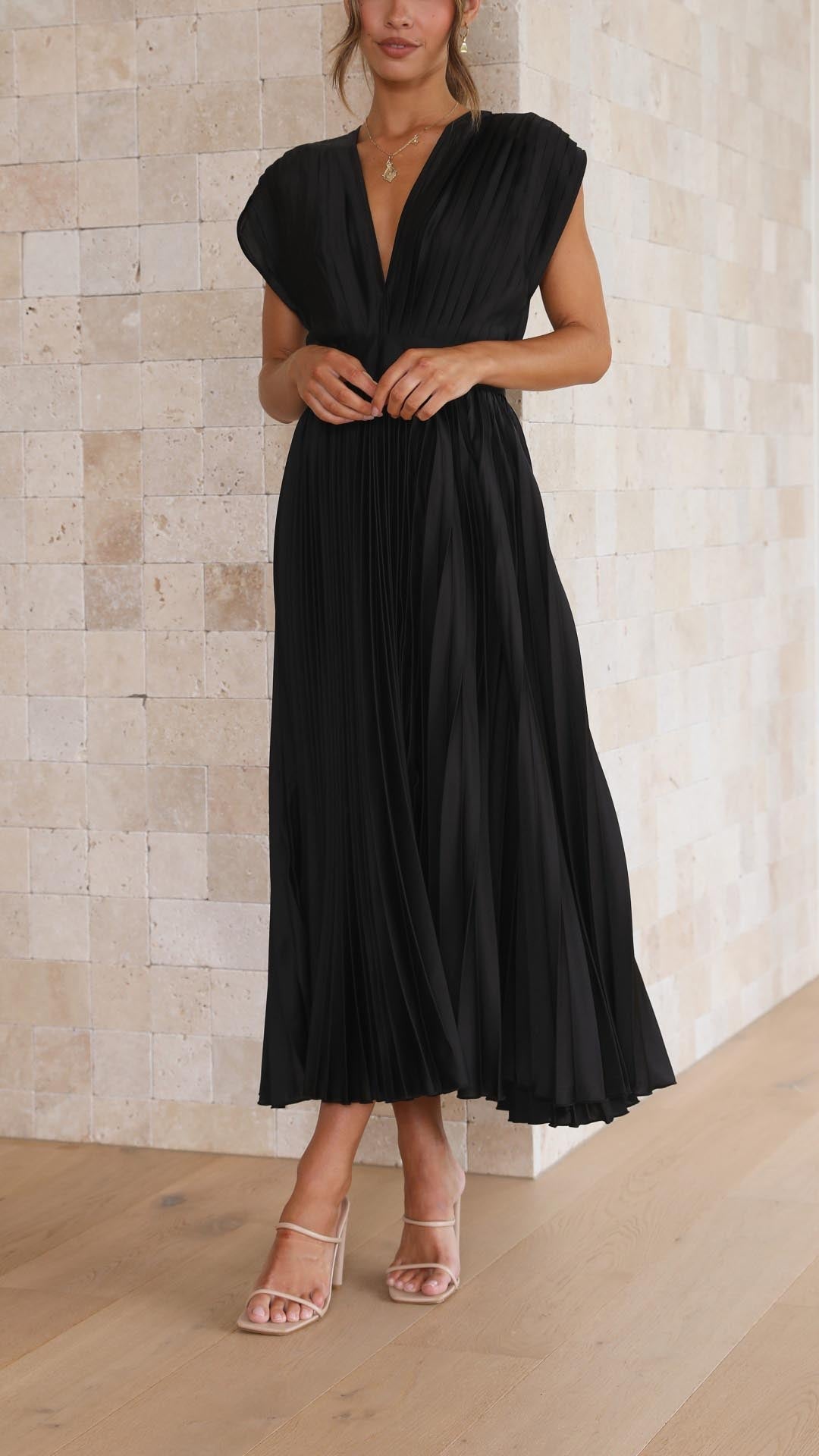 Isla | Elegant plissékjole