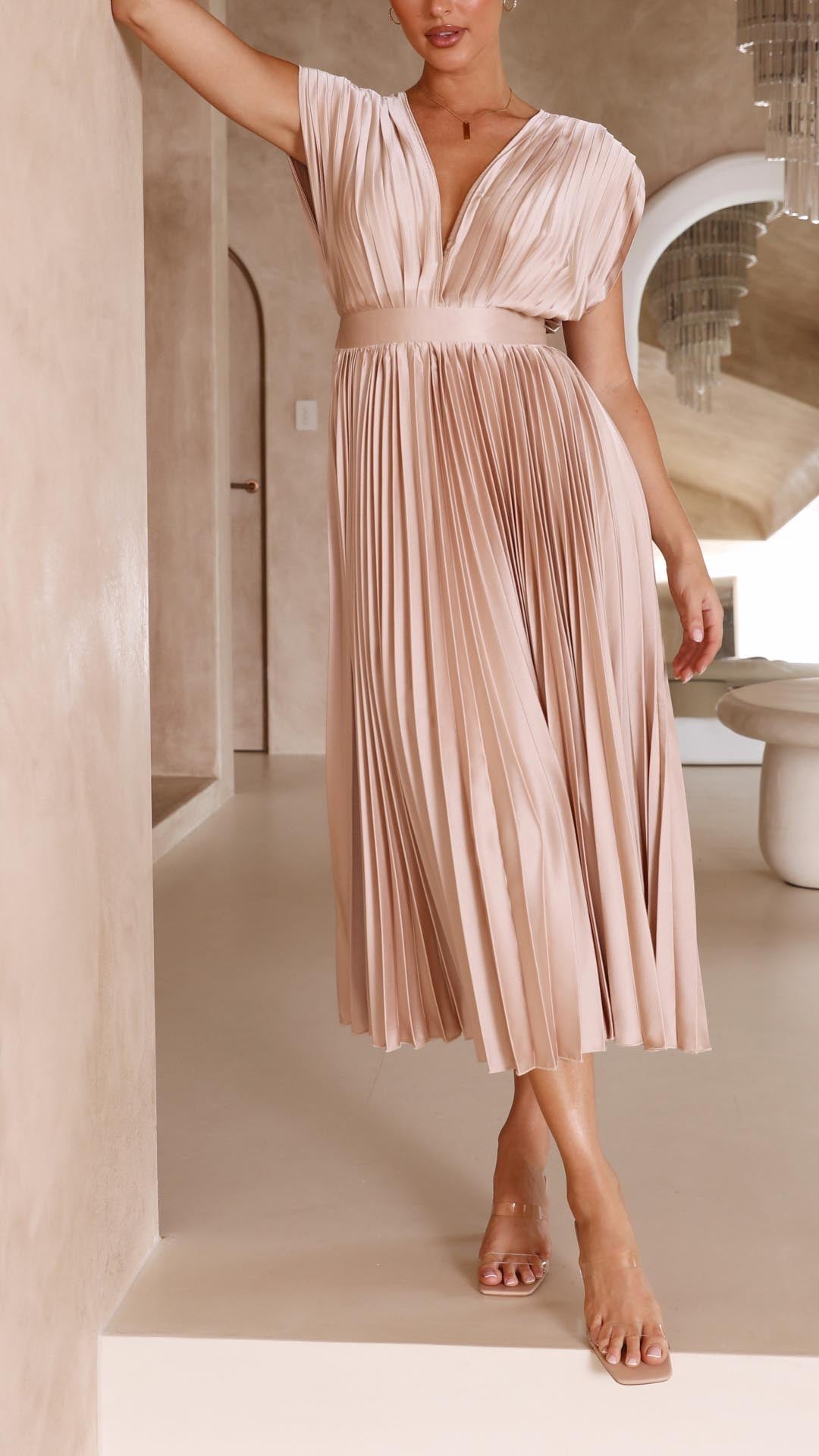 Isla | Elegant plissékjole