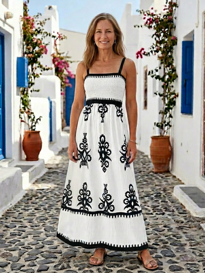 Odelina | Uten ermer Smocked Bodice Maxi Kjole