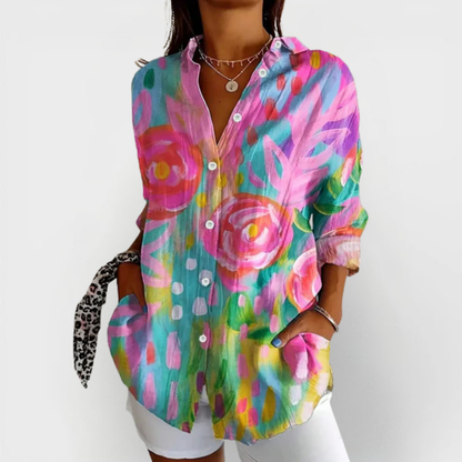 Sadie | Fargerik Mønster Bluse