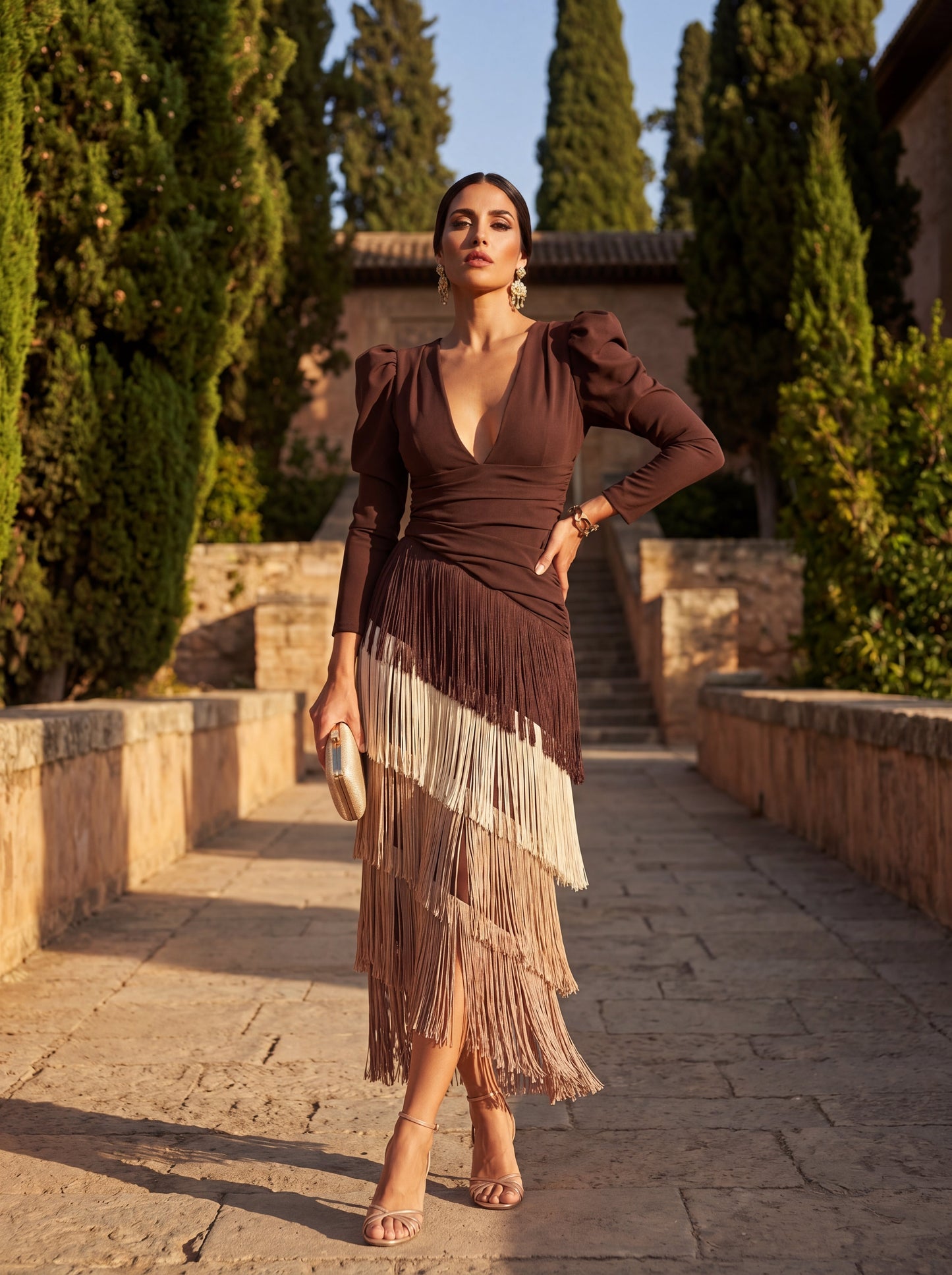 Ronda Fringed Kjole
