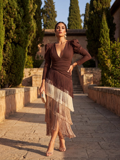 Ronda Fringed Kjole