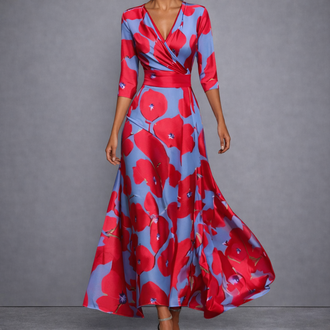CALLA | Skulpturerende Blomster Maxi Kjole for Elegant Selvtillit