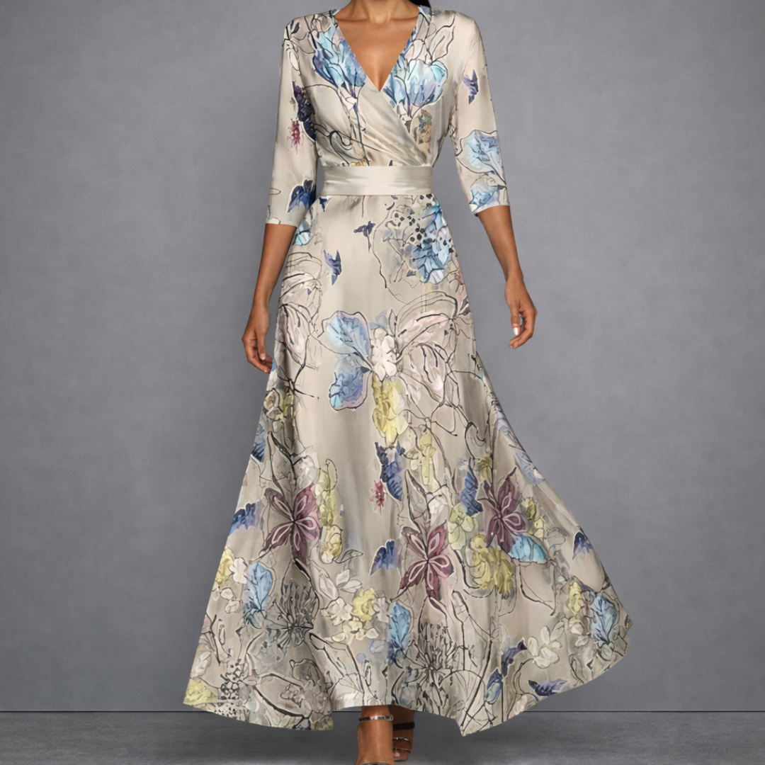 CALLA | Skulpturerende Blomster Maxi Kjole for Elegant Selvtillit