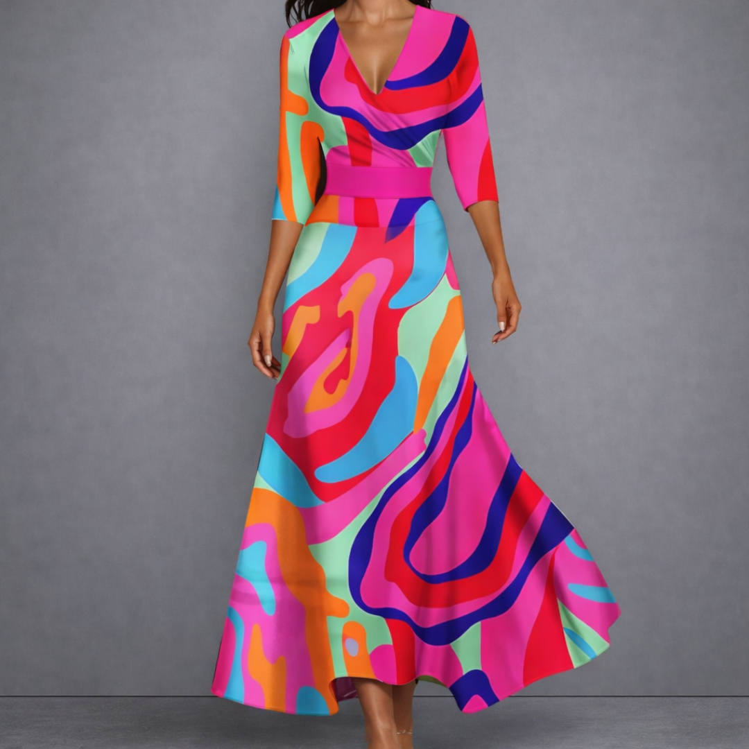 CALLA | Skulpturerende Blomster Maxi Kjole for Elegant Selvtillit