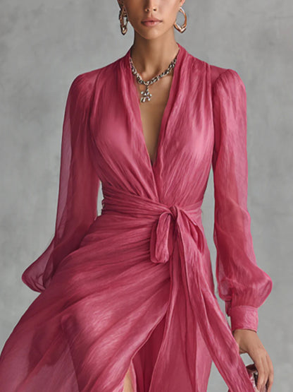 Ellie™ | Lett V-hals Maxi Kjole