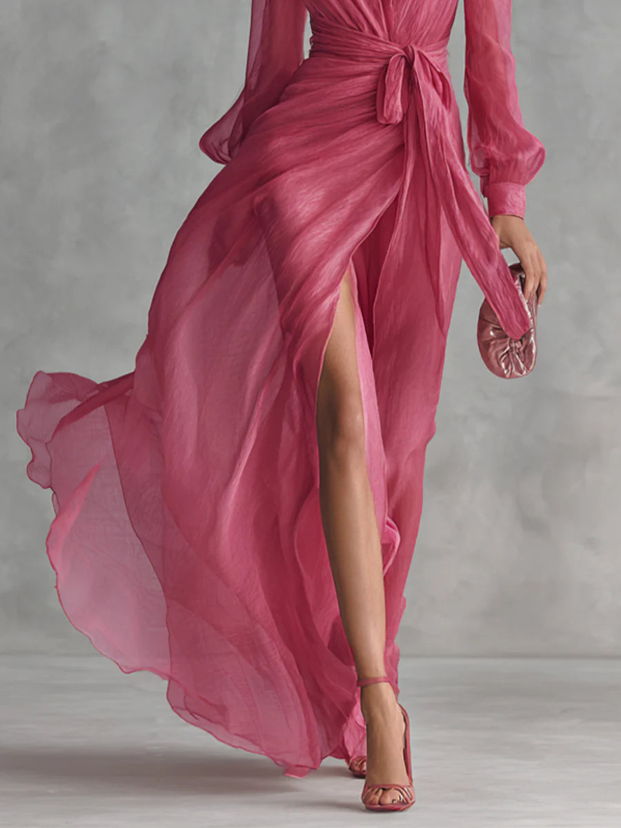 Ellie™ | Lett V-hals Maxi Kjole