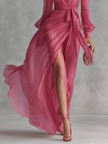 Ellie™ | Lett V-hals Maxi Kjole