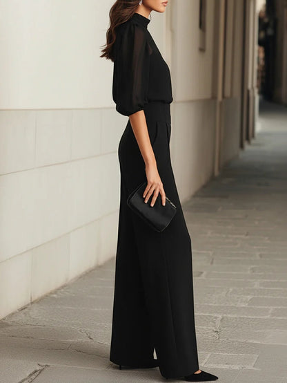 Emma | Stilig svart tre-delt dress sett