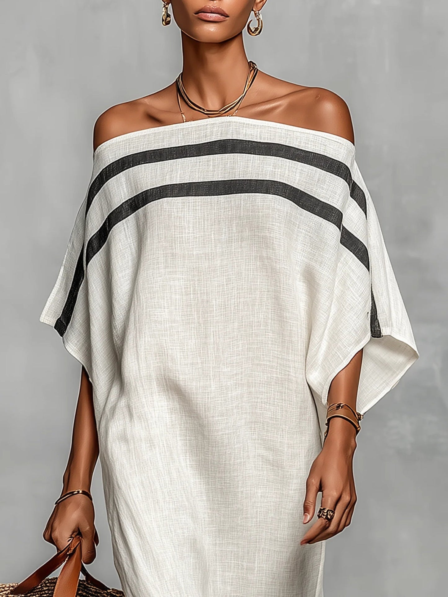 Aveline™ | Off-Shoulder Maxi Kjole med Batwing Ermer