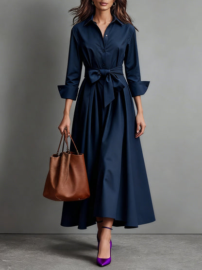 Marise™ | Elegant Maxi Kjole med Sløyfedetalj