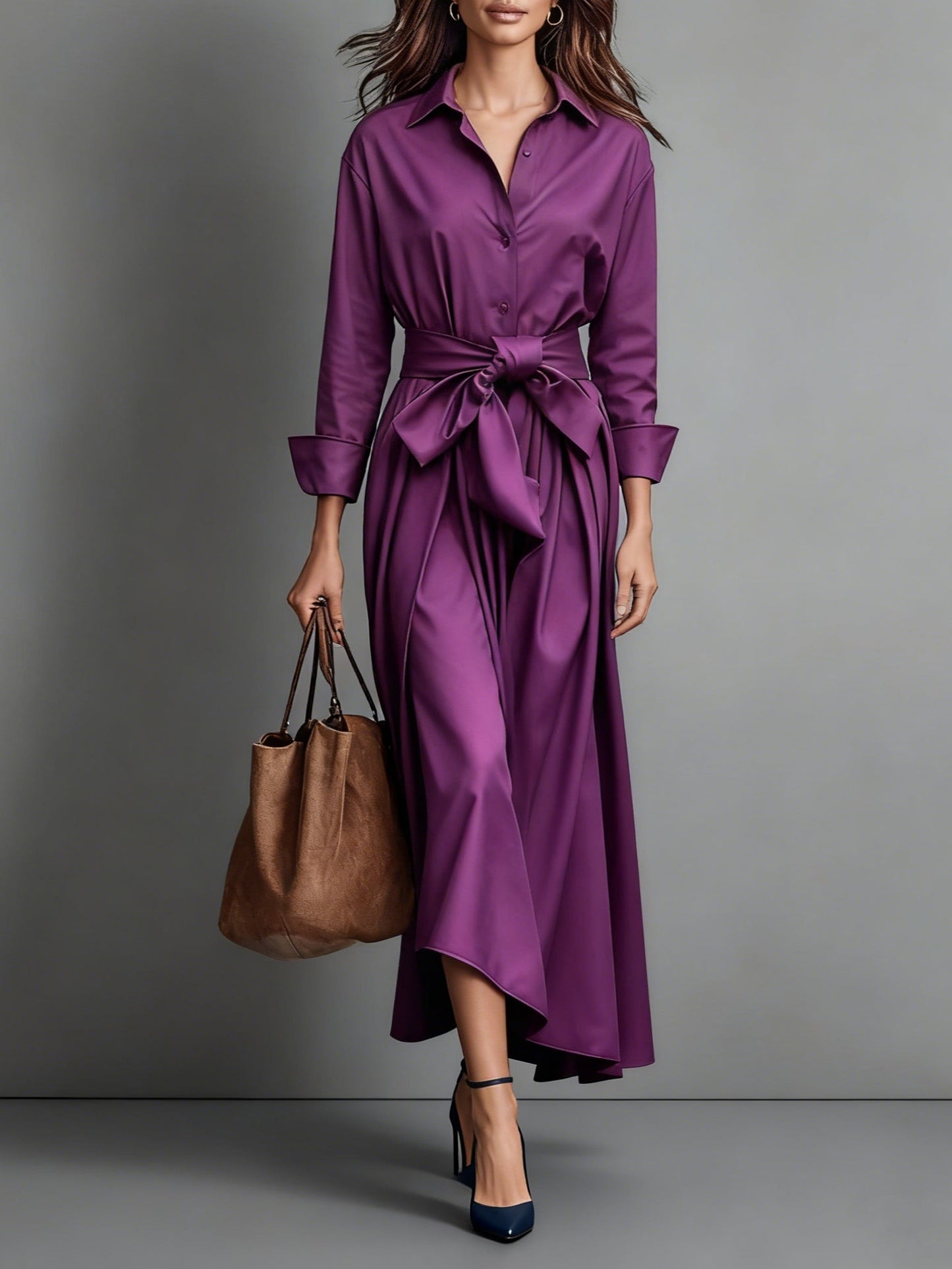 Marise™ | Elegant Maxi Kjole med Sløyfedetalj