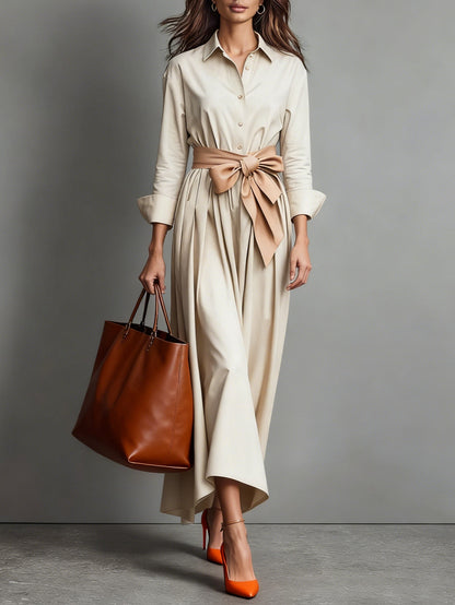 Marise™ | Elegant Maxi Kjole med Sløyfedetalj