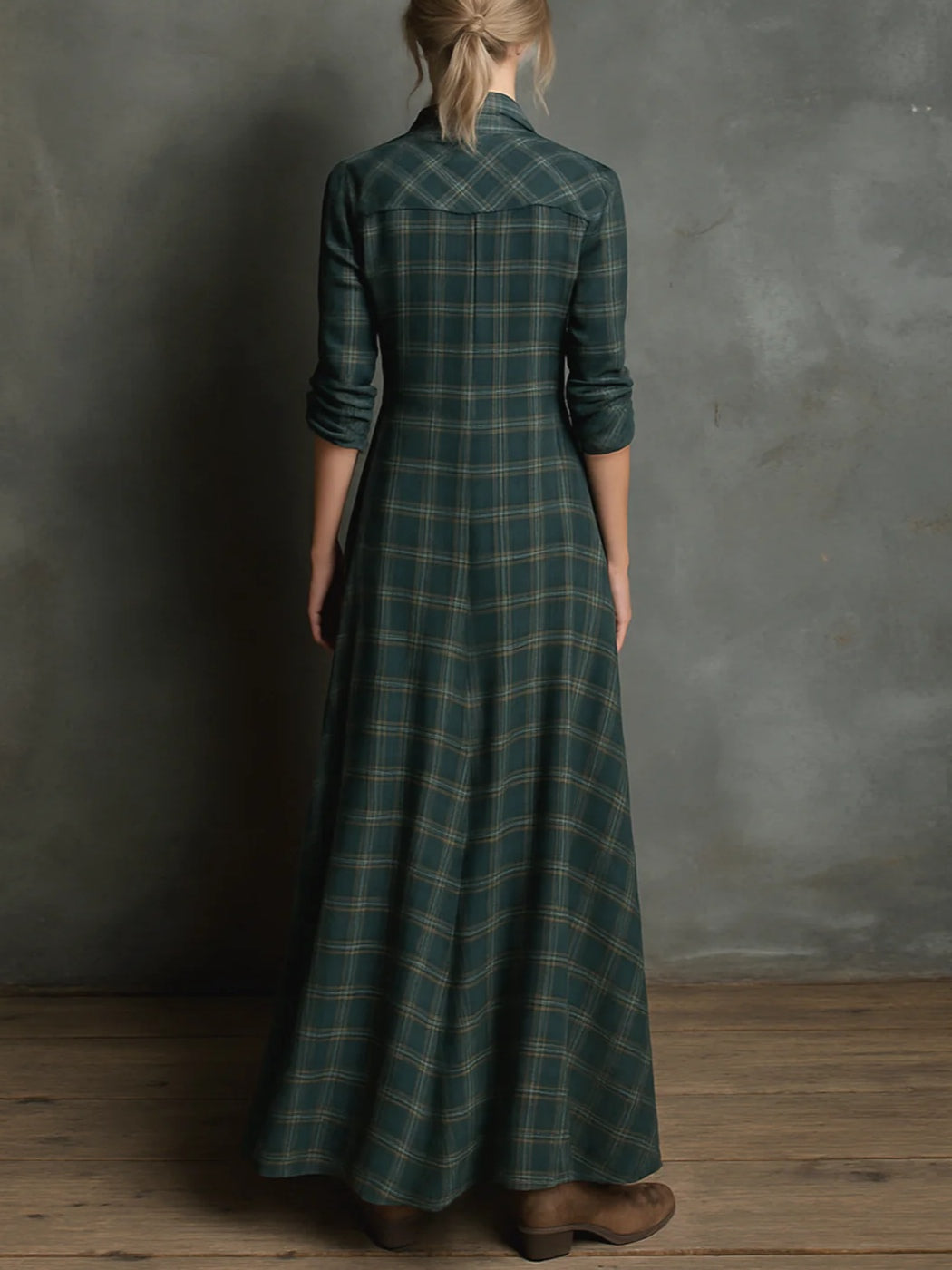 Valentina | Lang rutete kjole