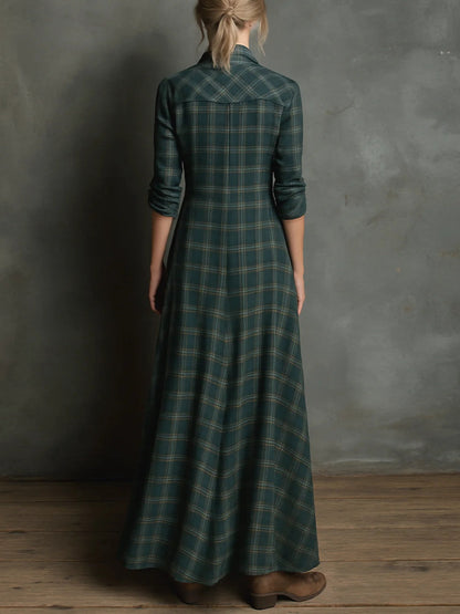 Valentina | Lang rutete kjole