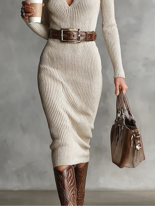 Clara | Elegant strikket kjole