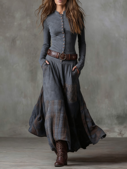 Michelle | Suede kjole med belte