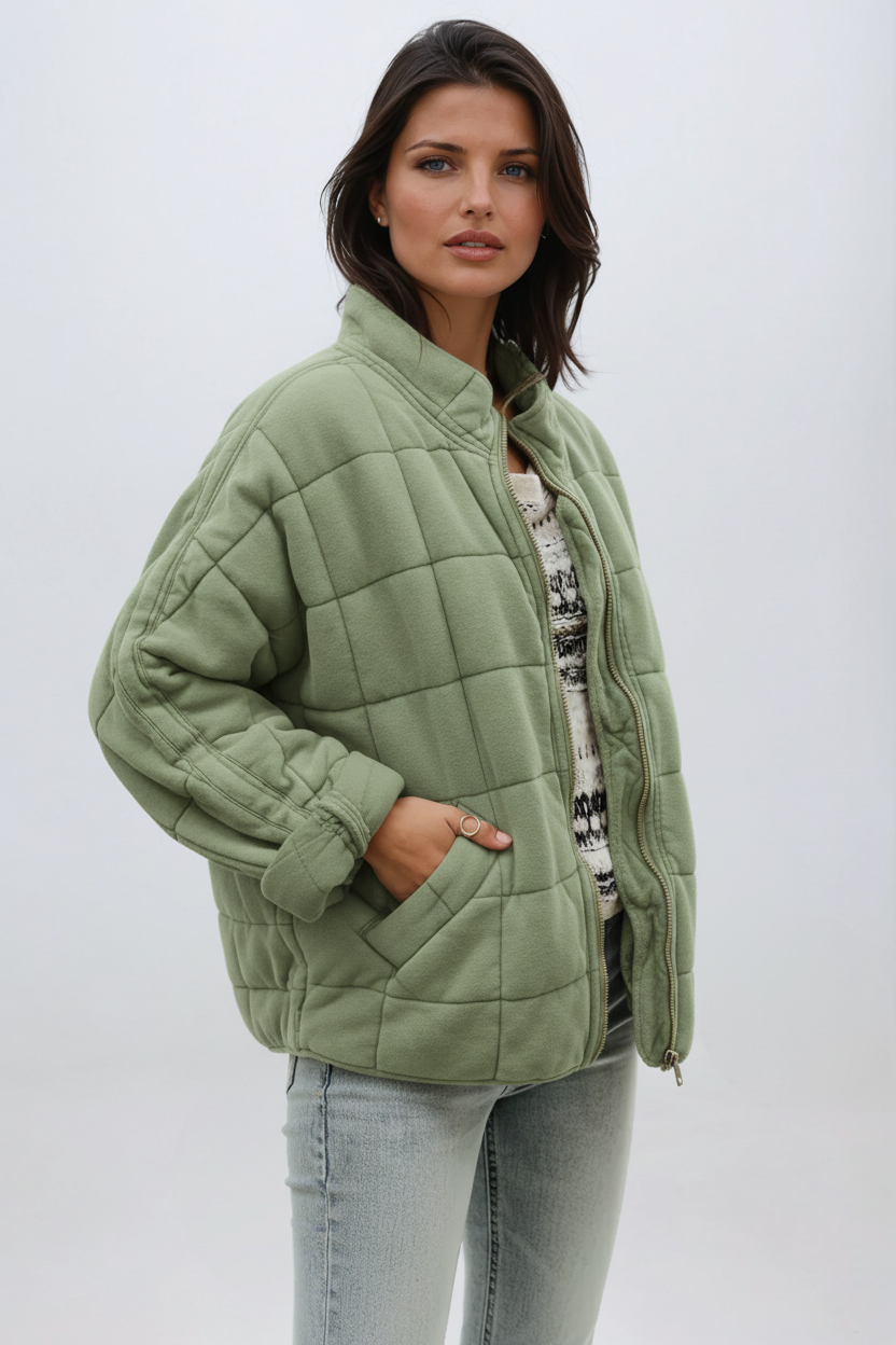 Juliette | Oversized quiltet kåpe
