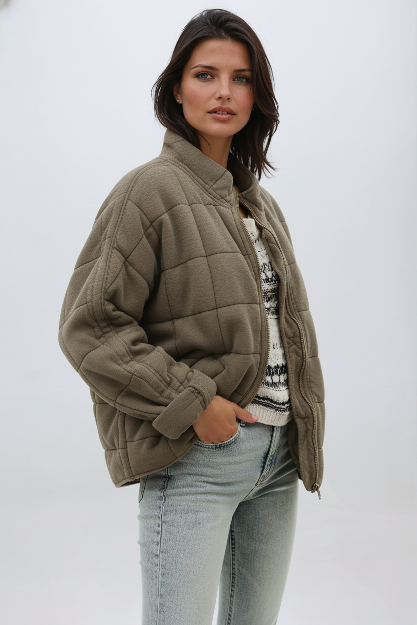 Juliette | Oversized quiltet kåpe