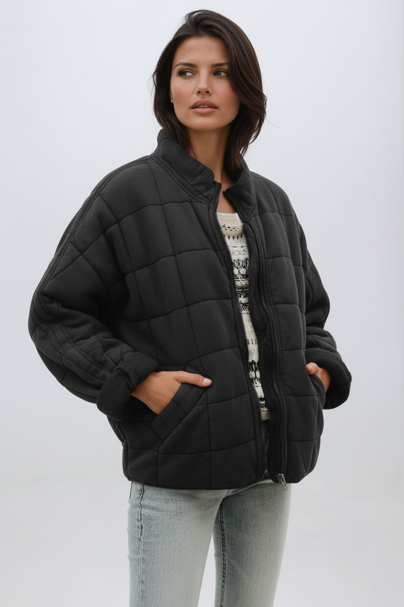 Juliette | Oversized quiltet kåpe