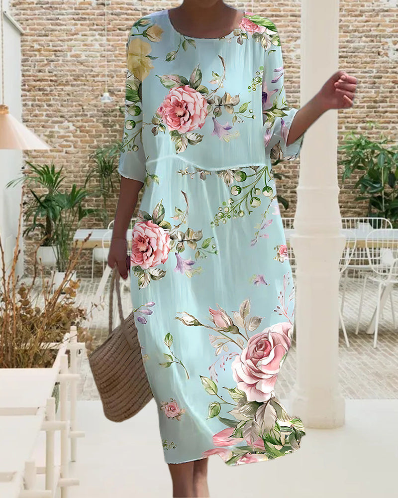 Annalisa | Elegant og Komfortabel Blomsterkjole for Solfylte Dager