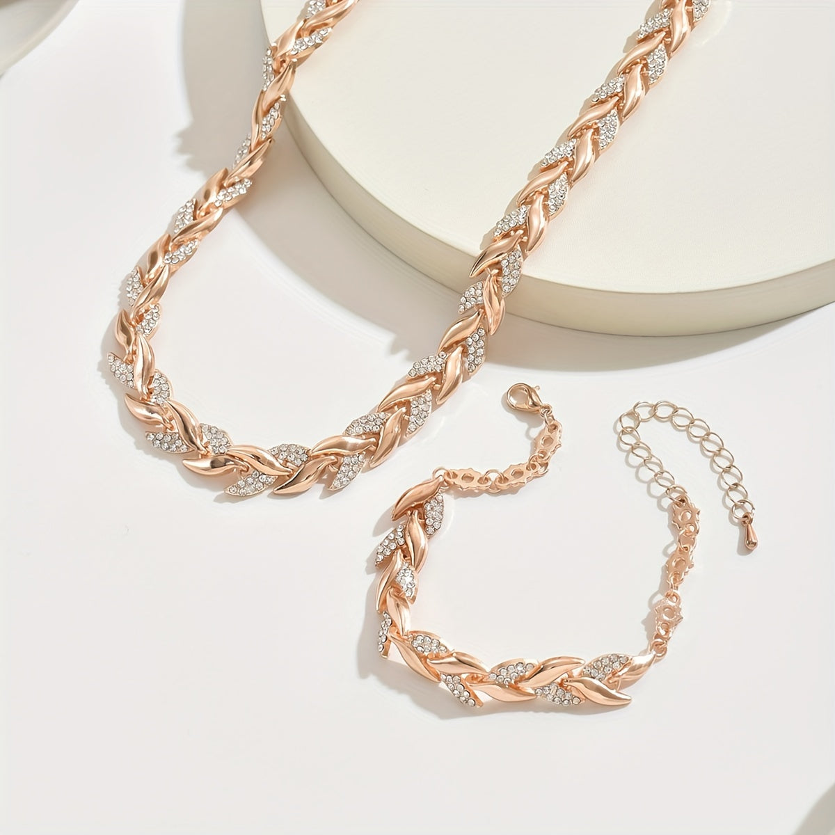 Elegant Glass Strass Fiskesvans Sett