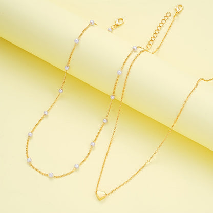 Elegant Minimalistisk Halskjede og Armbånd Sett
