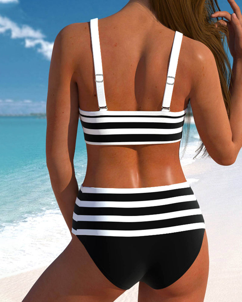 Liv® | Stripete bikini med høy midje