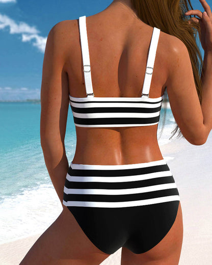 Liv® | Stripete bikini med høy midje
