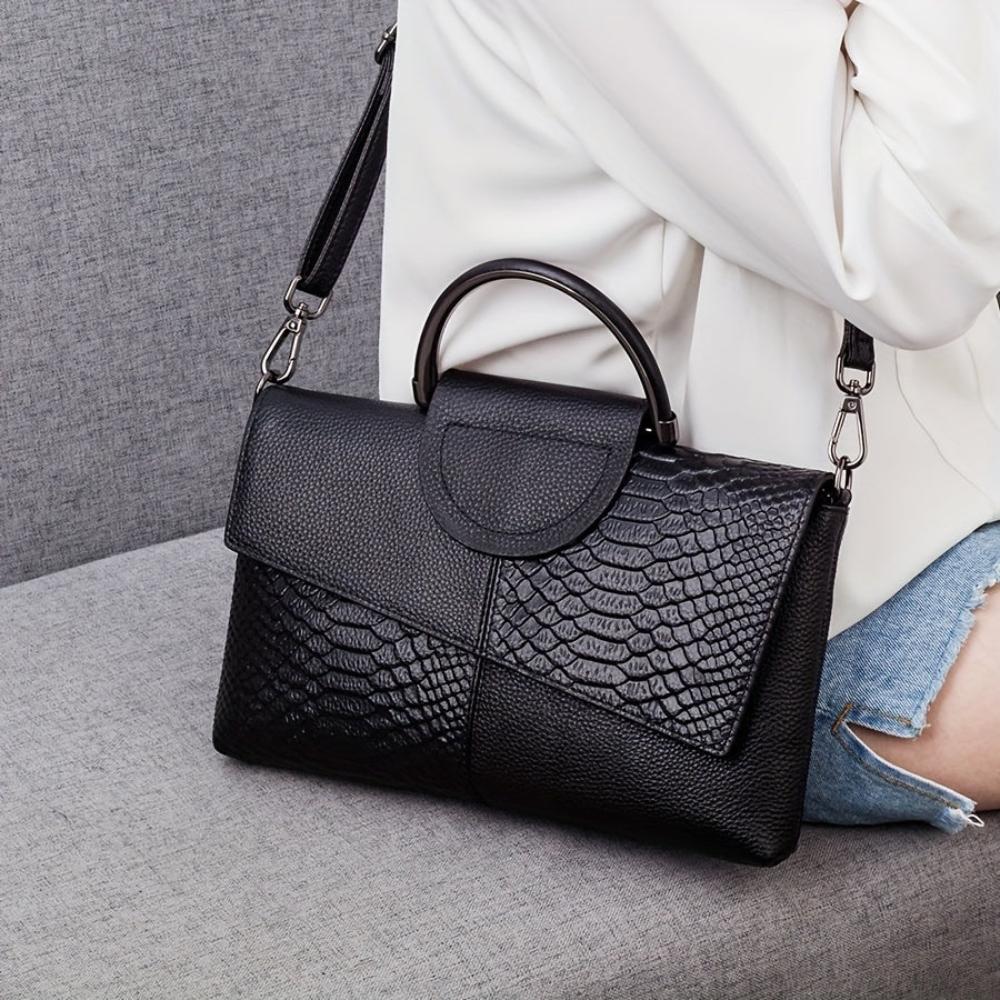 Cassandra | Håndveske med Opulent Krokodillemønster