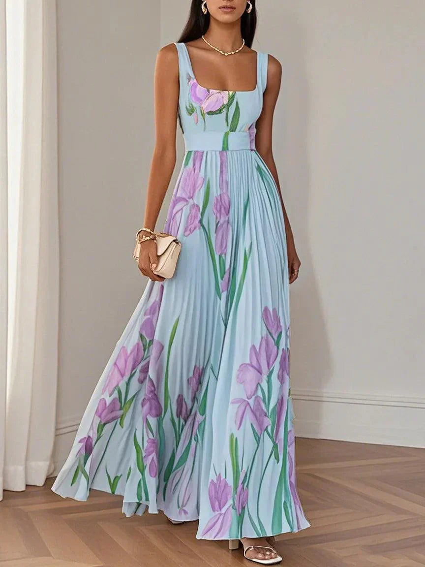 Yara™ | Maxikjole i plissé chiffon