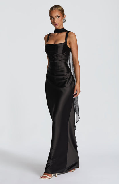 Calanthe Maxi Kjole - Svart
