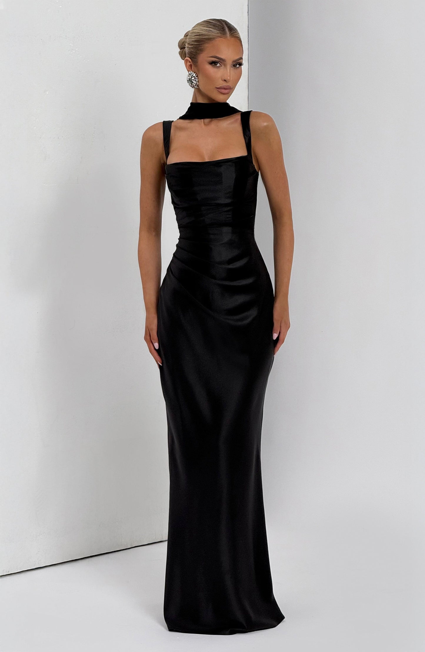 Calanthe Maxi Kjole - Svart