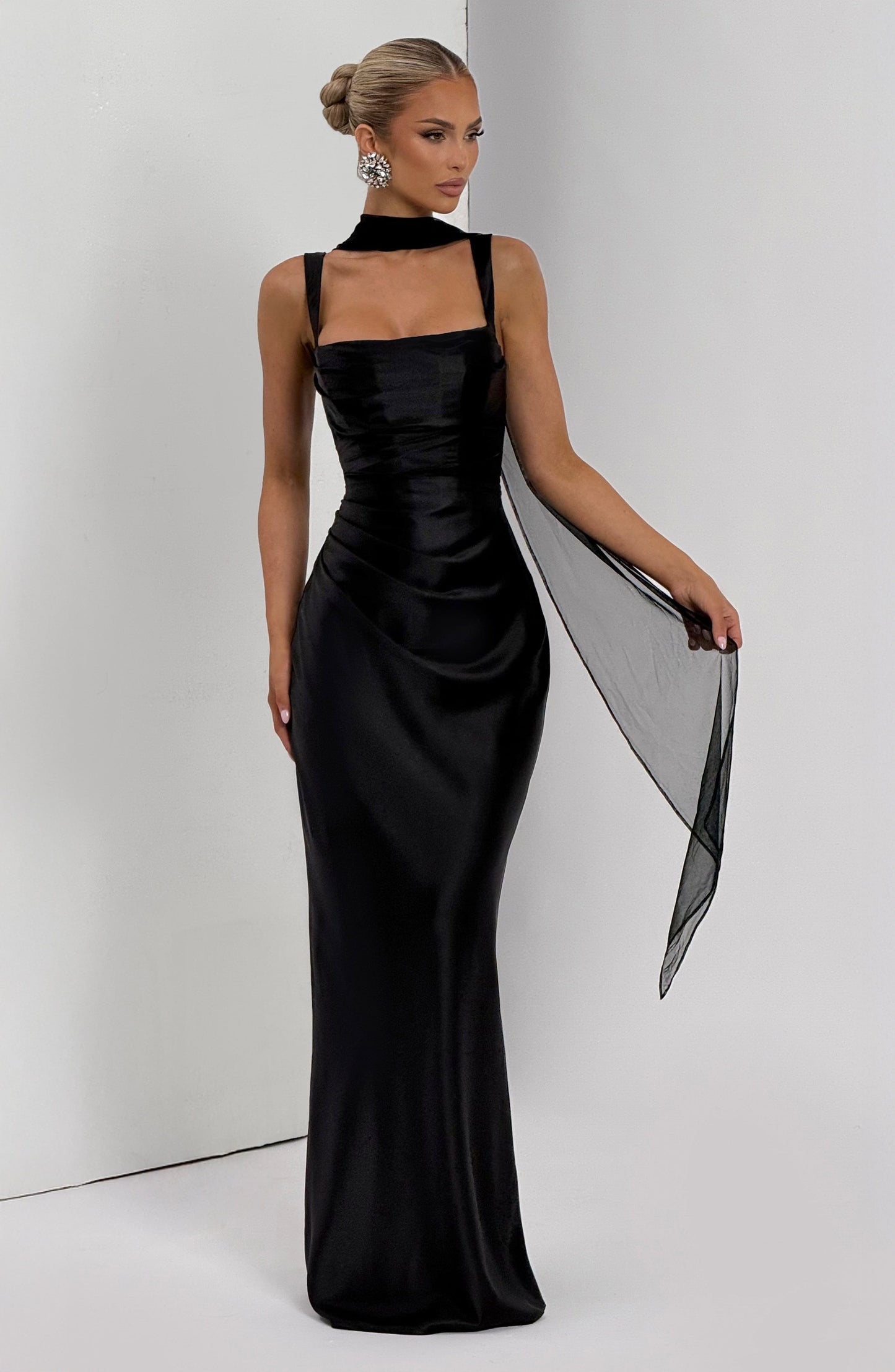 Calanthe Maxi Kjole - Svart
