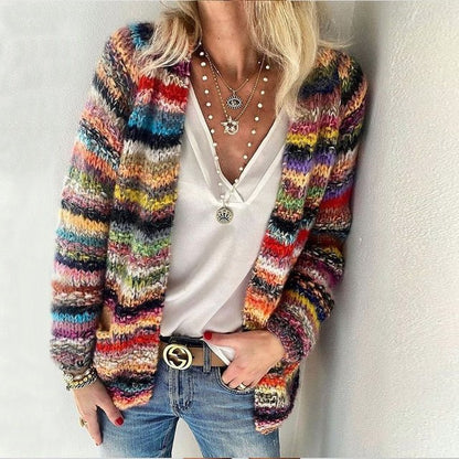 Camila | Flerfarget Knuffelcardigan