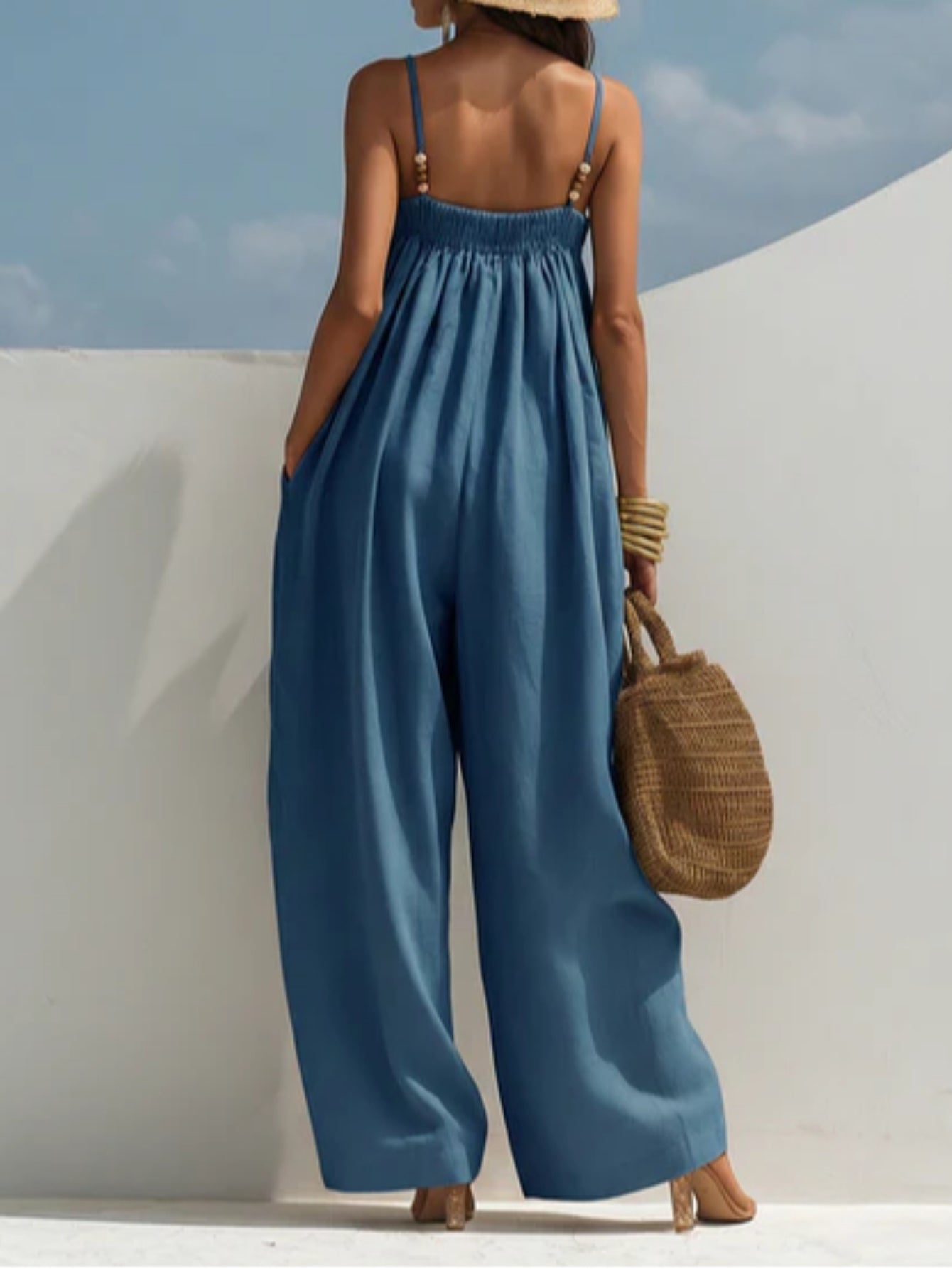 Madison | Denim Vid-Ben Jumpsuit