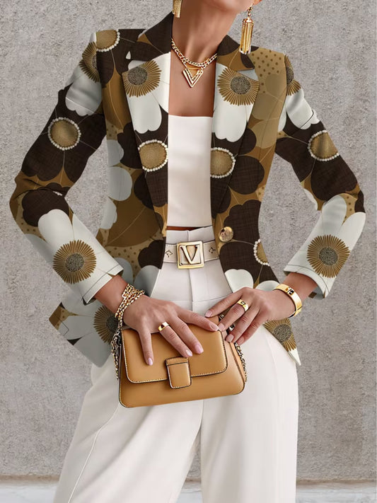 Clothilde™ | Daisy Print Blazer