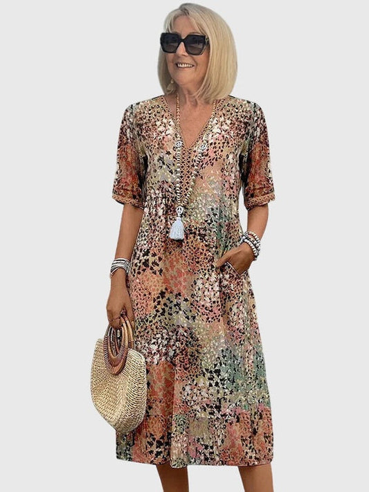 Zara™ | Boho-inspirert flatterende kjole