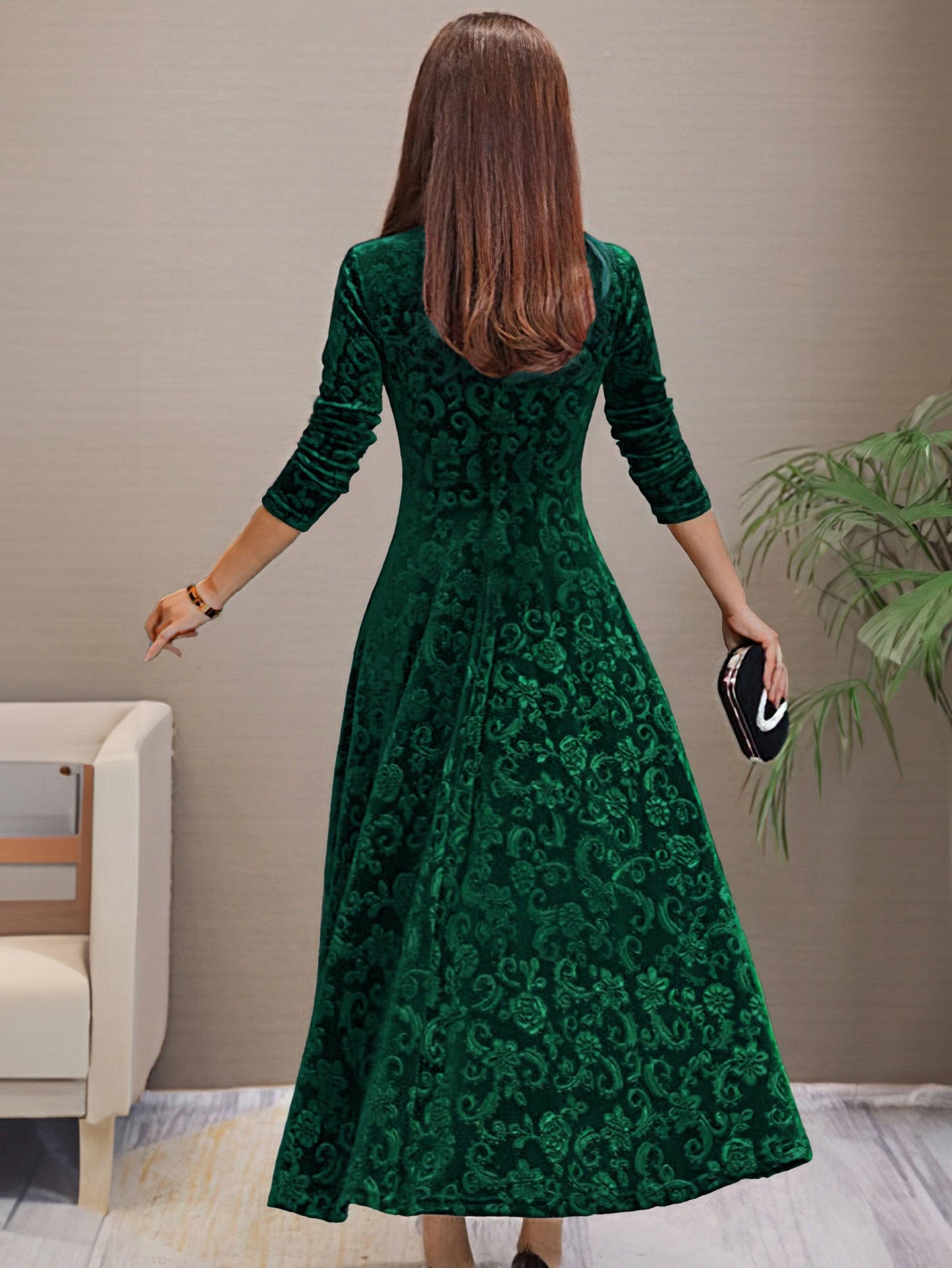 Denise | Fløyels elegant kjole