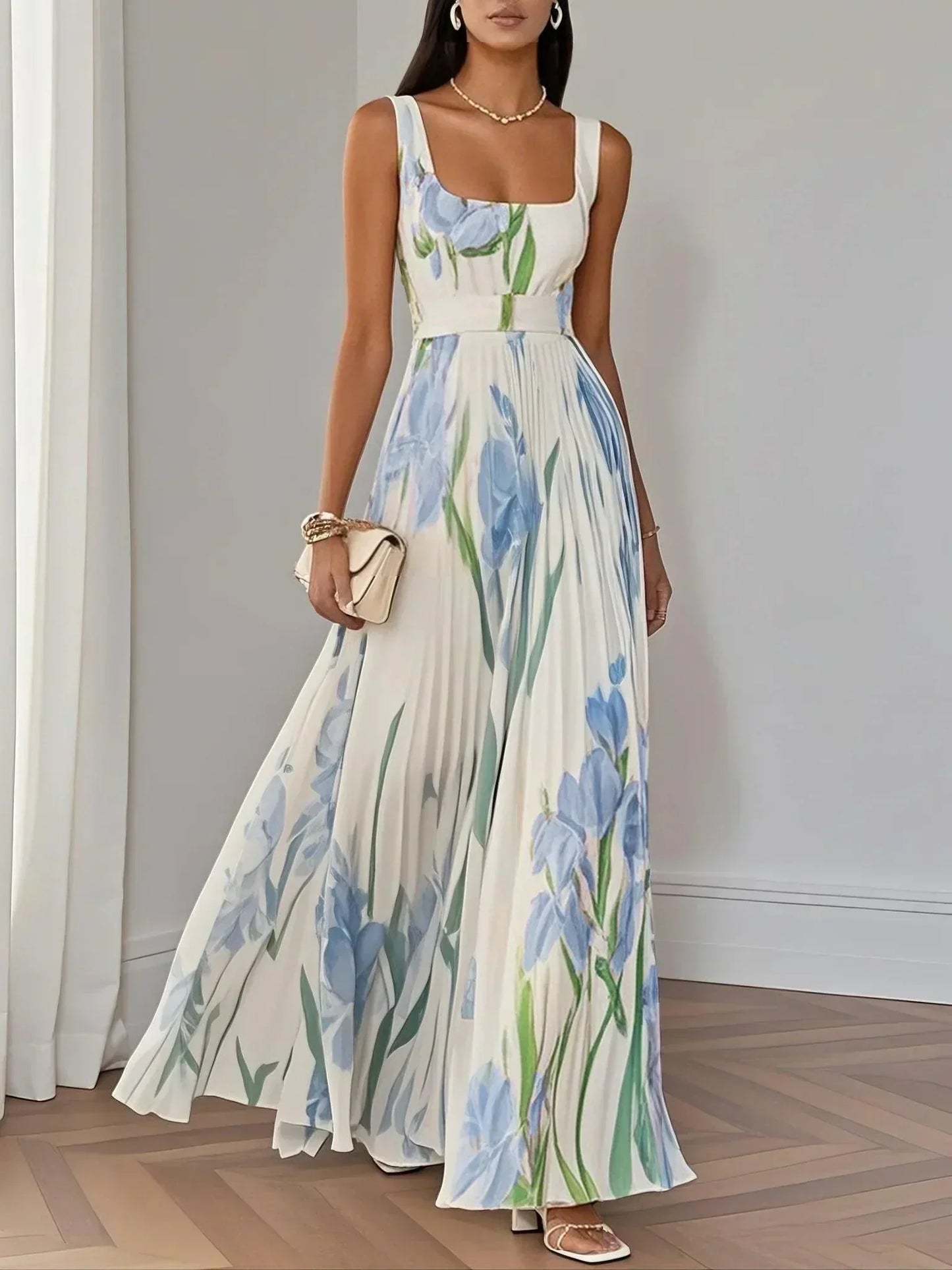 Raelynn™ | Elegant Plissert Maxikjole