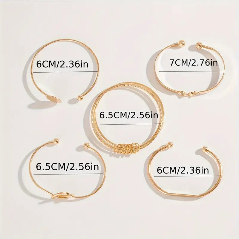 Sofistikert Knottet Eleganse Armbåndsett
