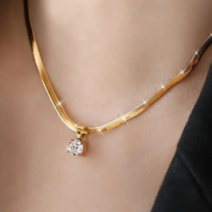Elegant rhinestone anheng halskjede