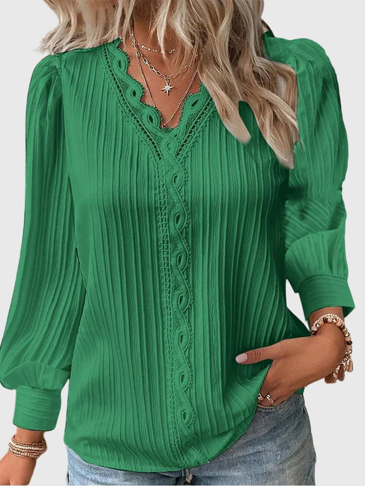 Andrea | Elegant Pullover Bluse