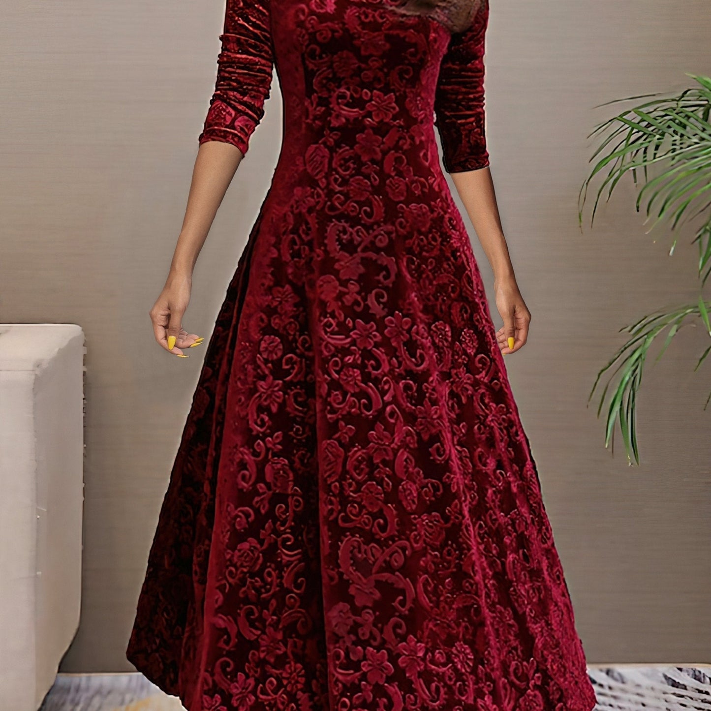 Denise | Fløyels elegant kjole